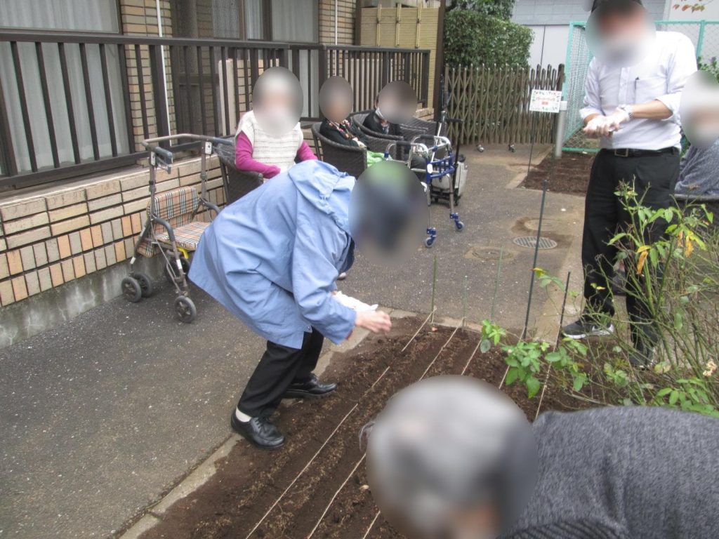 菜園の種まきの様子２