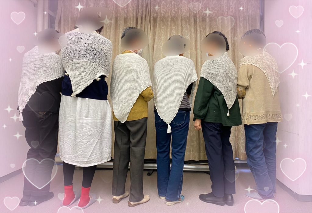 作品を纏った入居者様