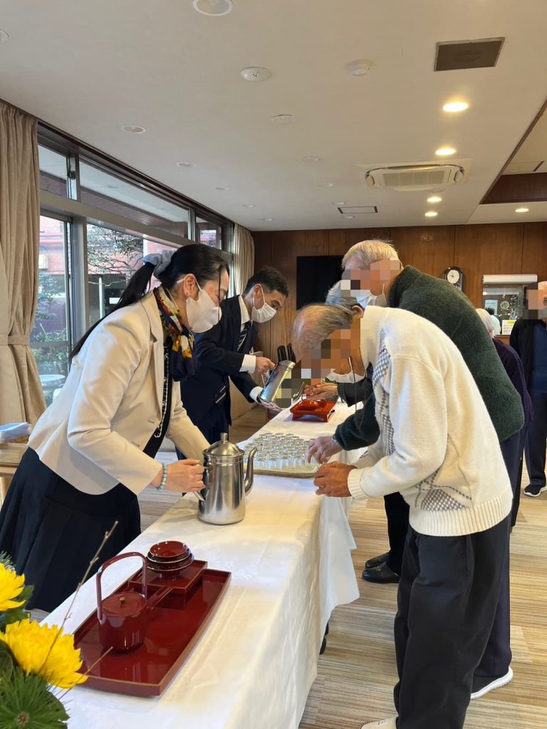 入居者様と新年のご挨拶１