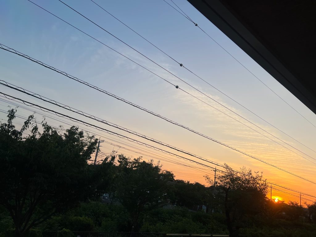 施設から見た朝日３