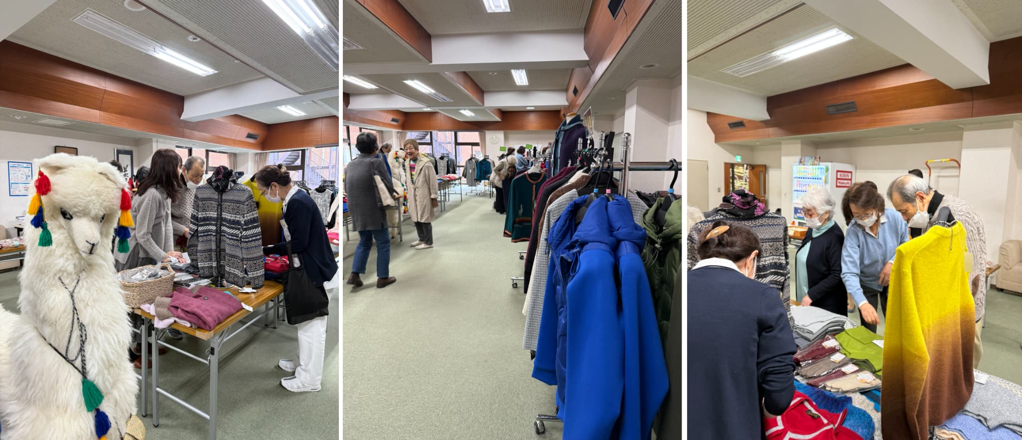 特別販売会を楽しむ入居者の様子